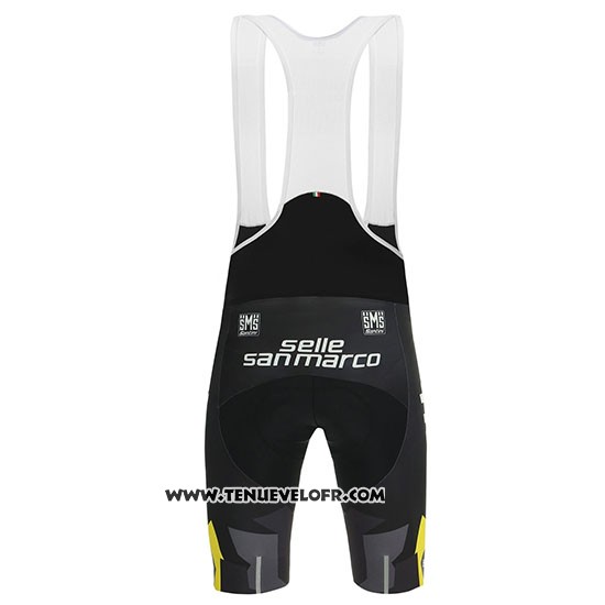2019 Maillot Ciclismo Trek Selle San Marco Noir Jaune Manches Courtes et Cuissard